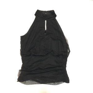 WHBM Black Sleeveless Blouse Size: S